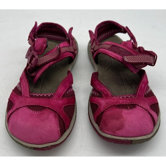 Merrell Women's Azura Wrap Mary Jane Closed Toe Flat Sandal Size 7 Pink Casual - Picture 2 of 7